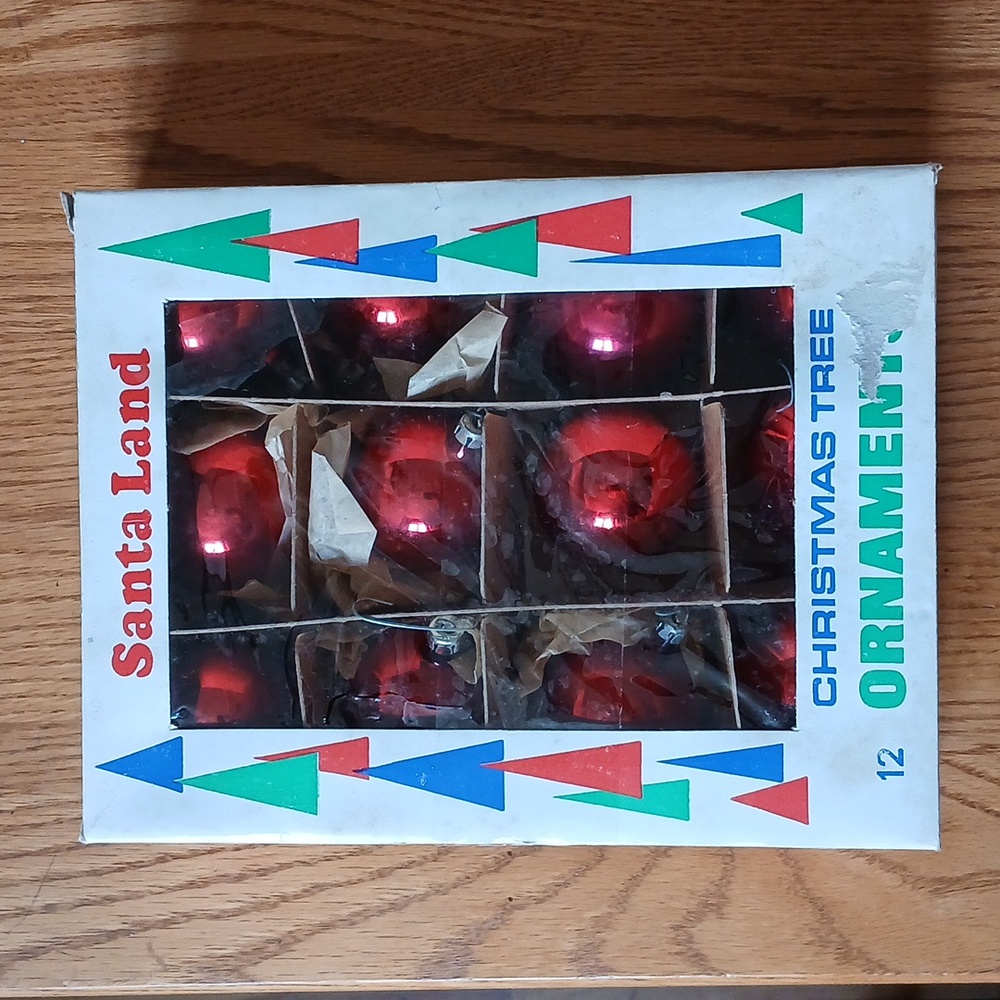 Vintage Red Christmas Ornaments